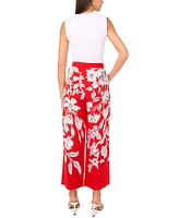 Sam & Jess Women's Printed Wide-Leg Pull-On Pants