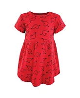 Hudson Baby Girls Cotton Dresses, Love Hearts