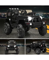 12V Electric Ride On Truck with Parental Remote Control and Led Lights