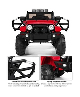 12V Electric Ride On Truck with Parental Remote Control and Led Lights