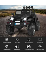 12V Kids Ride On Truck with Remote Control and Double Magnetic Door