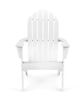 Outdoor Adirondack Chair Solid Wood Patio Garden Furniture