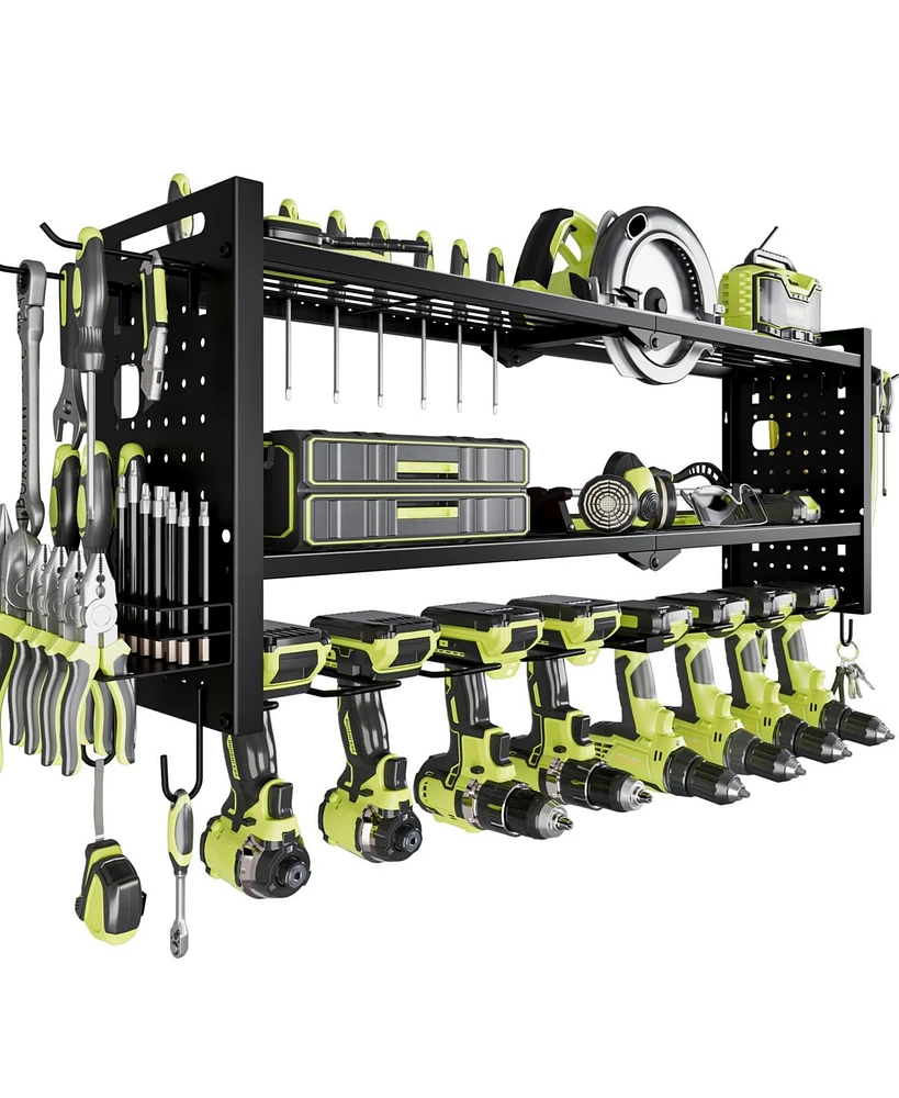 Hausource 3-Tier Power Tool Organizer Shelving Heavy Duty Storage Rack