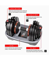 Nonzero Gravity PowerDyne Adjustable Dumbbell Weights (Coal 55lb (Single))