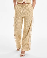 Avec Les Filles Women's Side-Tie Straight-Leg Pants