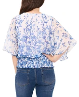 Sam & Jess Women's Floral-Print Smocked Top