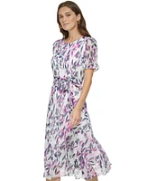 Dkny Women's Printed Midi Dress