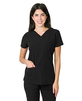Medgear Women's Sofia Slim Scrubs Top with 3 Pockets