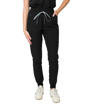 Medgear Women's Madison Mid-rise Slim Jogger Scrub Pant