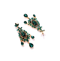 Sohi Women's Gold-Plated Stone Drop Earrings