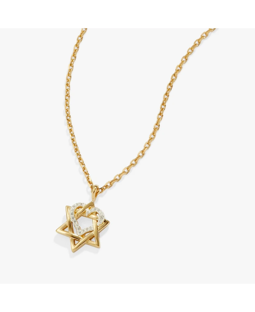 Alex and Ani Star Of David Heart Necklace