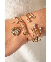 Multi Crystal Hinge Cuff