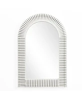 LuxenHome White Arch Rectangle 36-Inch Tall Wall Mirror, Accent and Vanity