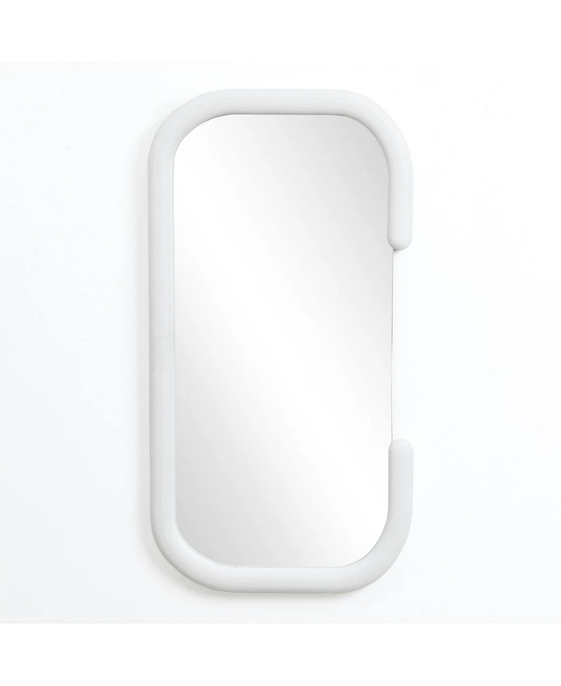 LuxenHome White C-Frame Accent and Vanity Wall Mirror