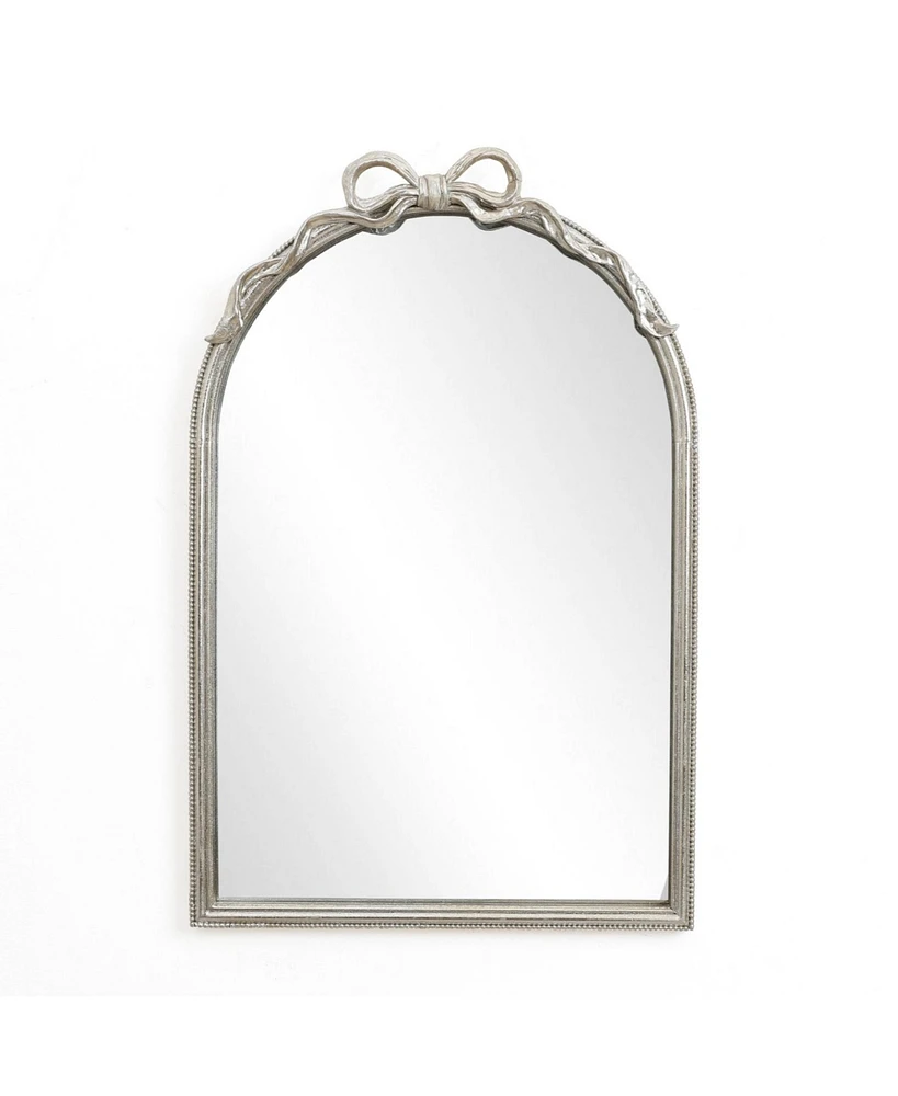 LuxenHome Ribbon Resin Frame Arch Rectangle Accent Wall Mirror
