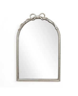 LuxenHome Ribbon Resin Frame Arch Rectangle Accent Wall Mirror