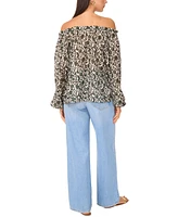 Vince Camuto Women's Off-The-Shoulder Long-Sleeve Top