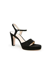 Alterre Women's Black Suede Jackie Customizable Platform