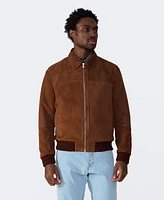 Furniq Uk Men's Men s Suede Bomber Jacket, Created for Macy