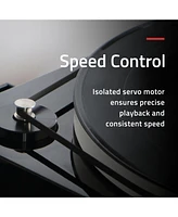 Fluance RT85N Reference High Fidelity Vinyl Turntable Record Player with Nagaoka Mp-110 Cartridge Acrylic Platter Speed Control Motor Mass Mdf Wo