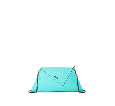 Susu Leather Clutch Bag Turquoise Evening Purse Unique Women's Handbag