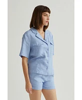 Crescent Women's Clara Linen Button Up Tp