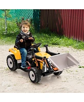 12V Battery Powered Kids Ride on Excavator with Adjustable Arm and Bucket