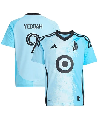 Adidas Big Boys and Girls Kelvin Yeboah Blue Minnesota United Fc 2025 Convergence Replica Player Jersey
