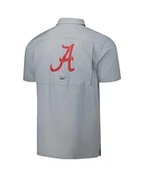 Columbia Men's Gray Alabama Crimson Tide Pfg Slack Omni-Shade Button-Up Camp Shirt