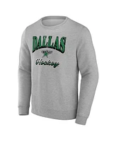 Fanatics Men's Gray Dallas Stars Light the Candle Fleece Pullover Sweatshirt