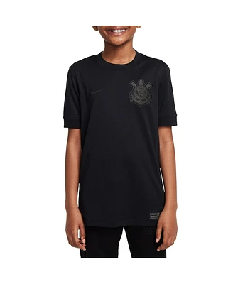 Nike Big Boys and Girls Black Corinthians 2024/25 Away Replica Jersey