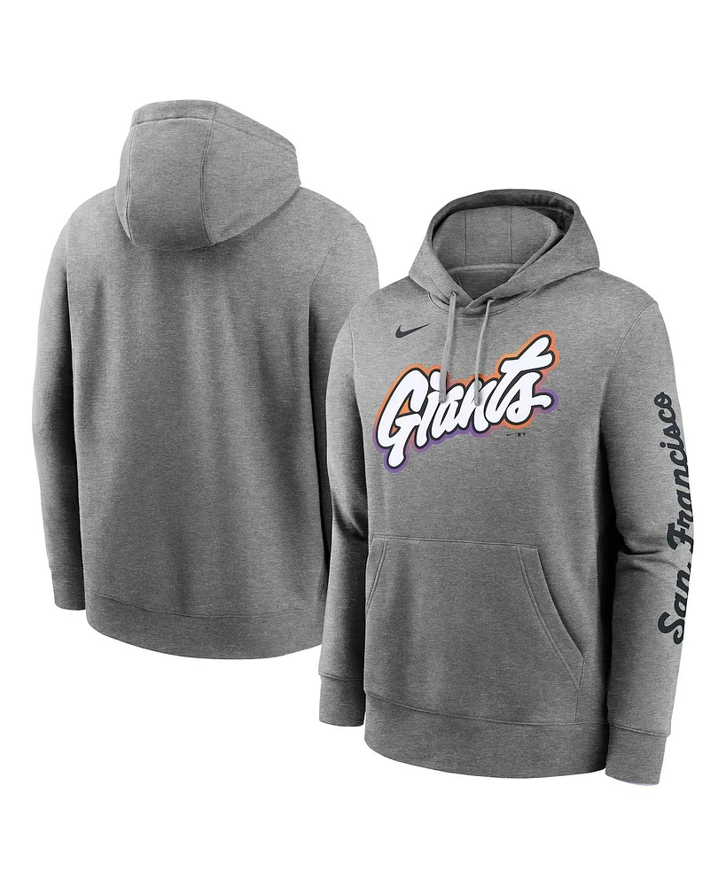 Nike Men's Heather Charcoal San Francisco Giants 2025 City Connect French Terry Club Pullover Hoodie