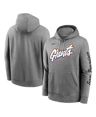 Nike Men's Heather Charcoal San Francisco Giants 2025 City Connect French Terry Club Pullover Hoodie