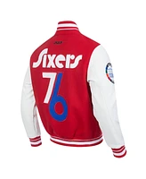 Pro Standard Men's Red Philadelphia 76ers 2024/25 City Edition Wool Varsity Full-Zip Jacket