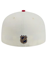 New Era Men's White Florida Panthers Chrome Two-Toned 59FIFTY Fitted Hat