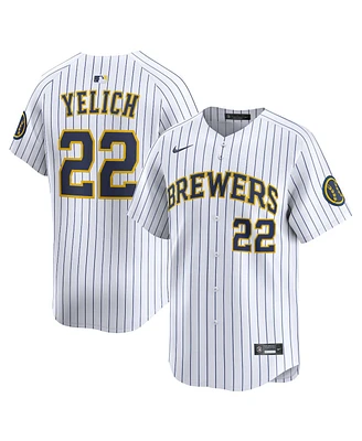 Nike Men's Christian Yelich White Milwaukee Brewers Alternate Limited Jersey