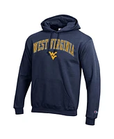Champion Men's Navy West Virginia Mountaineers Arched Logo Fleece Pullover Hoodie