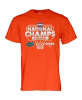 Blue 84 Men's Orange Florida Gators 2025 Ncaa Basketball National Champions Bracket T-Shirt