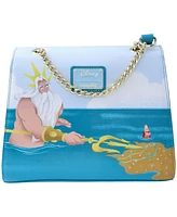 Loungefly Blue The Little Mermaid Triton's Gift Crossbody Purse