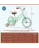 14 Inch Kids Bike with Adjustable Seat and Bell for 3-8 Years Olds