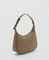 Mango Women's Printed Logo Shoulder Bag
