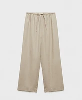 Mango Women's Linen-Blend Pants