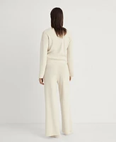 Mango Women's Ribbed Knit Pants