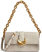 Donna Karan Valley Stream Embossed Croco Shoulder