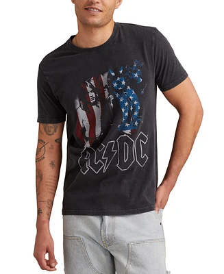 Lucky Brand Men's Ac-dc America Short Sleeve Crewneck Graphic T-Shirt