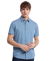 Michael Kors Men's Short Sleeve Mini Bowtie Print Button-Front Shirt