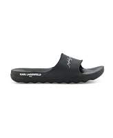 Karl Lagerfeld Paris Men's Signature Logo Print Slides