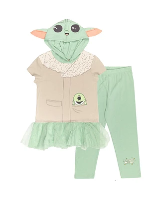 Star Wars The Mandalorian The Child Cosplay Costume T-Shirt Dress and Leggings Infant to Big Kid