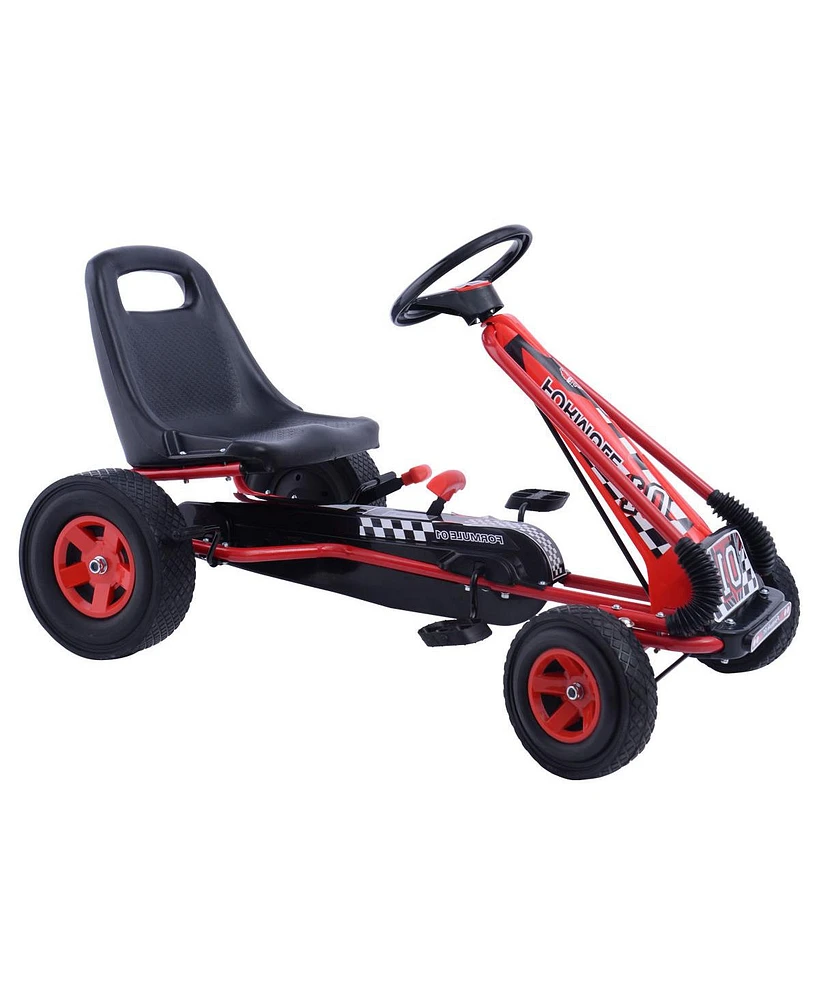 4 Wheels Kids Ride On Pedal Powered Bike Go Kart Racer Car Outdoor Play Toy