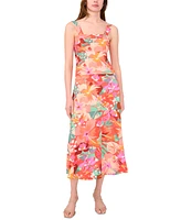 Msk Petite Floral-Print Maxi Dress
